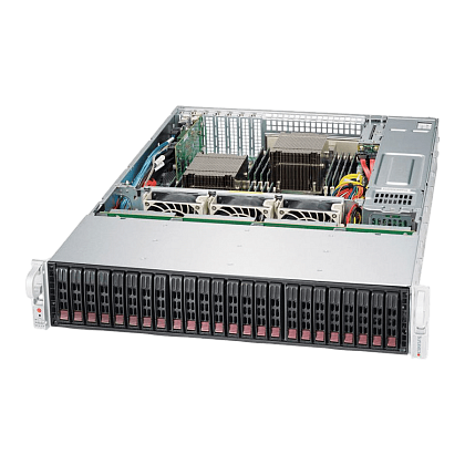 Сервер Supermicro SYS-2028U CSE-219U noCPU X10DRU-i+ 24хDDR4 softRaid IPMI 2х920W PSU Ethernet 4х10Gb/s 24х2,5" BPN SAS3-216A-N4 FCLGA2011-3