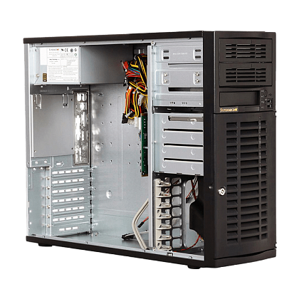 Сервер Supermicro SYS-7046A CSE-733 noCPU X8DTL-iF 6хDDR3 softRaid IPMI 1х500W PSU Ethernet 2х1Gb/s 4х3,5" BPN SAS743TQ FCLGA1366 (7)