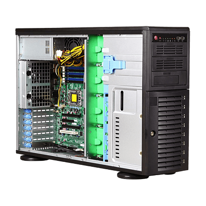 Сервер Supermicro SYS-5046A CSE-733 noCPU X9SCI-LN4F 4хDDR3 softRaid IPMI 1х500W PSU Ethernet 4х1Gb/s 4х3,5" noBPN FCLGA1155 (4)