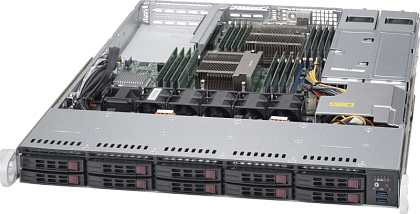 Сервер Supermicro SYS-1028R CSE-116 noCPU X10DRW-iT 16хDDR4 softRaid IPMI 2х750W PSU Ethernet 2 2х10Gb/s 10х2,5" BPN SAS116TQ FCLGA2011-3
