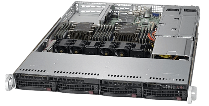 Сервер Supermicro SYS-6019 CSE-815 noCPU X11DPI-N 16хDDR4 softRaid IPMI 2х500W PSU Ethernet 2х1Gb/s 4х3,5" BPN SAS3-815TQ FCLGA3647